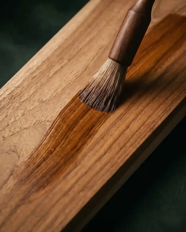 WoodStain natural Tectona memperkuat tone kayu dan tetap menampilkan serat
