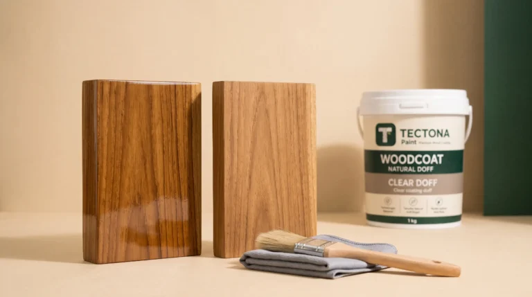 Pilihan clear gloss atau clear doff untuk finishing furniture kayu
