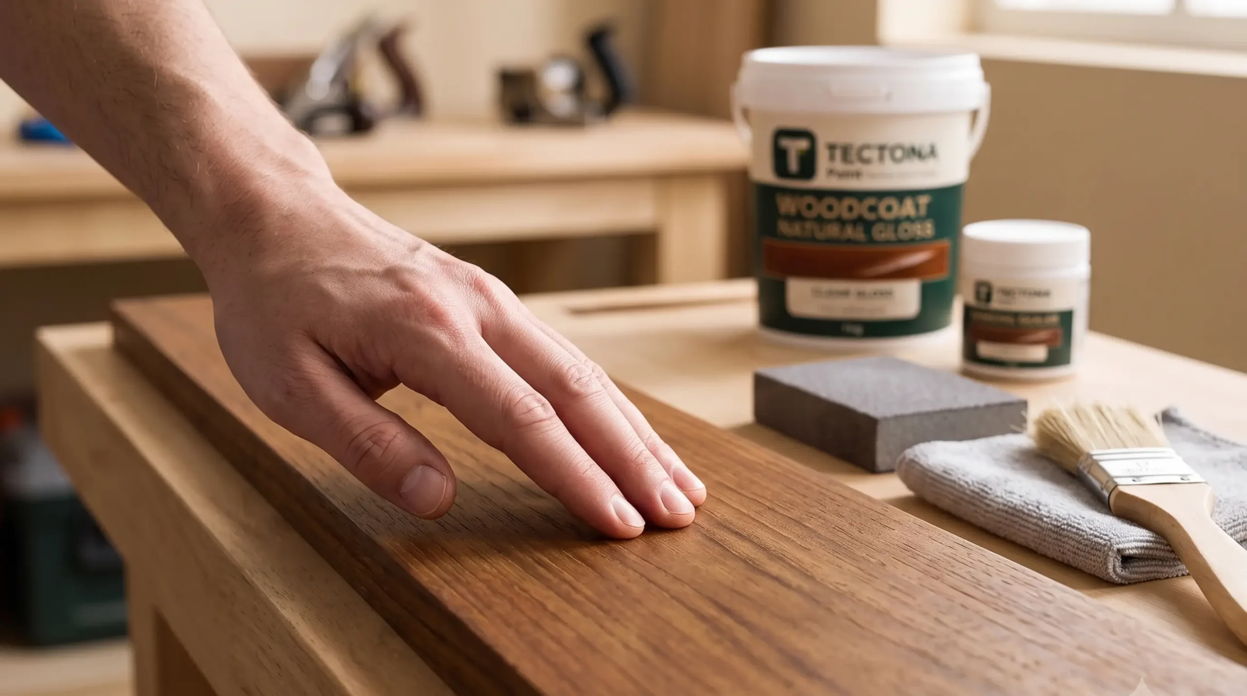 Uji usap untuk membedakan wood filler dan sanding sealer pada kayu