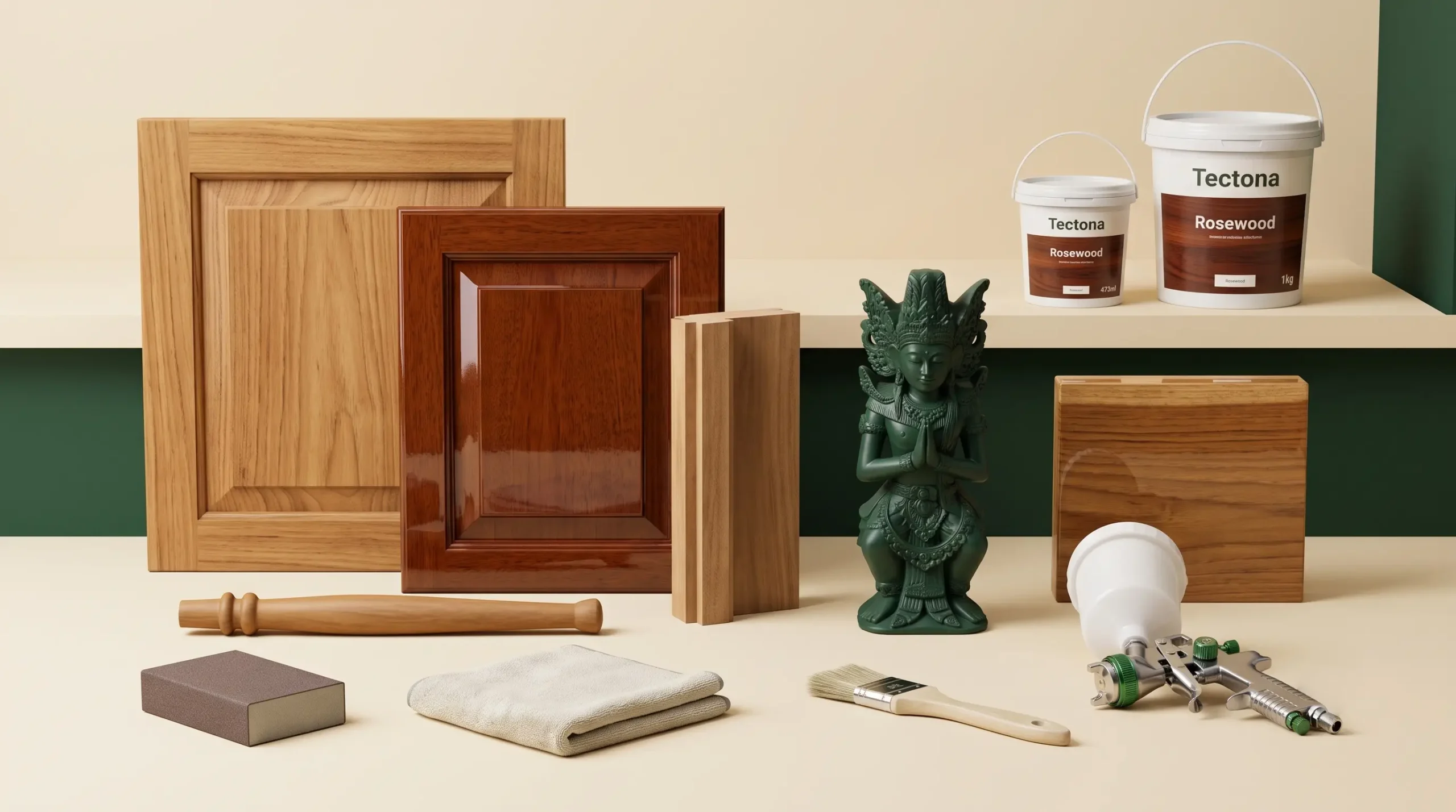 Aplikasi finishing kayu Tectona untuk furniture kusen dan kerajinan