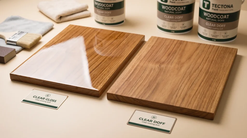thumbnail clear coat kayu WoodCoat Natural Gloss dan Doff Tectona