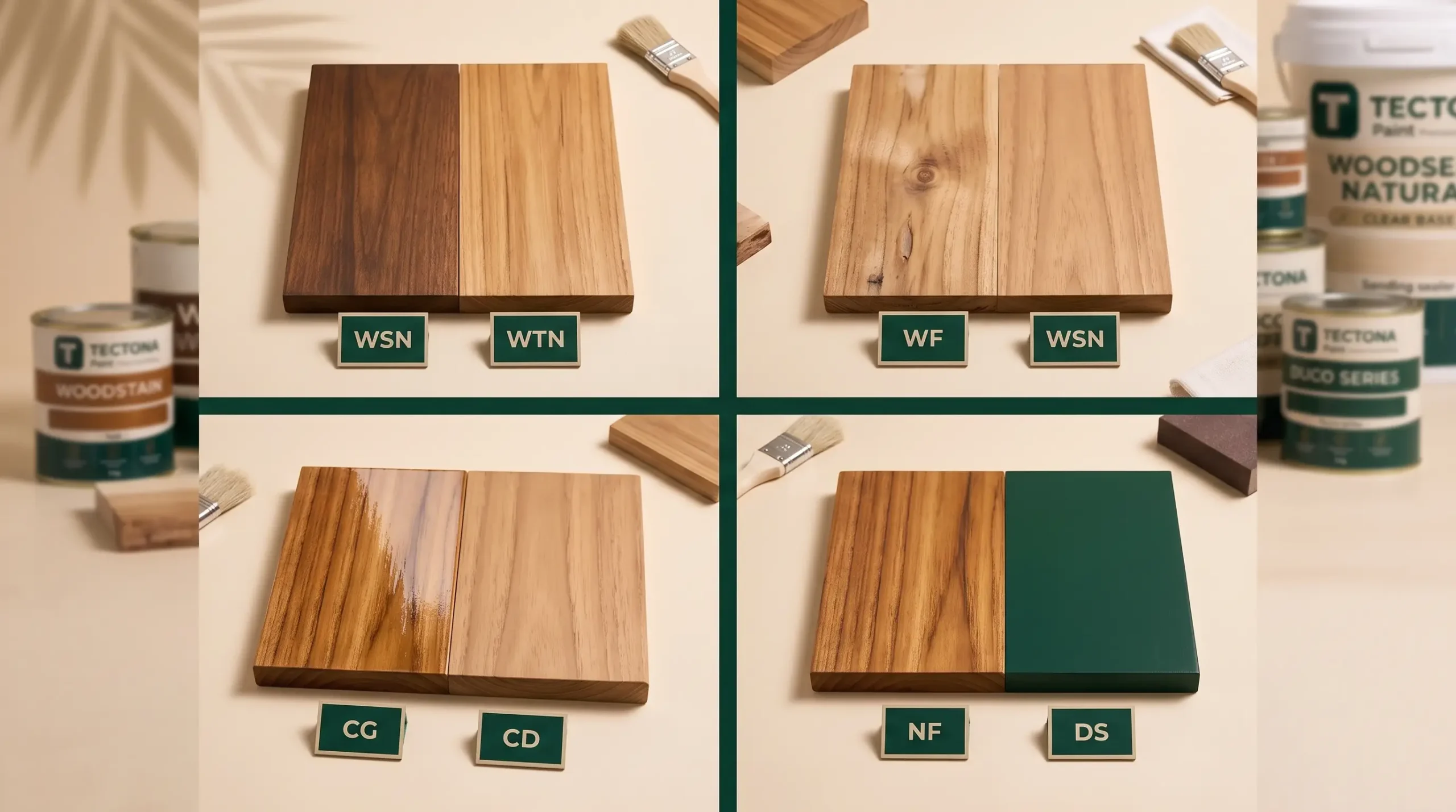 perbandingan finishing kayu gloss doff natural dan duco
