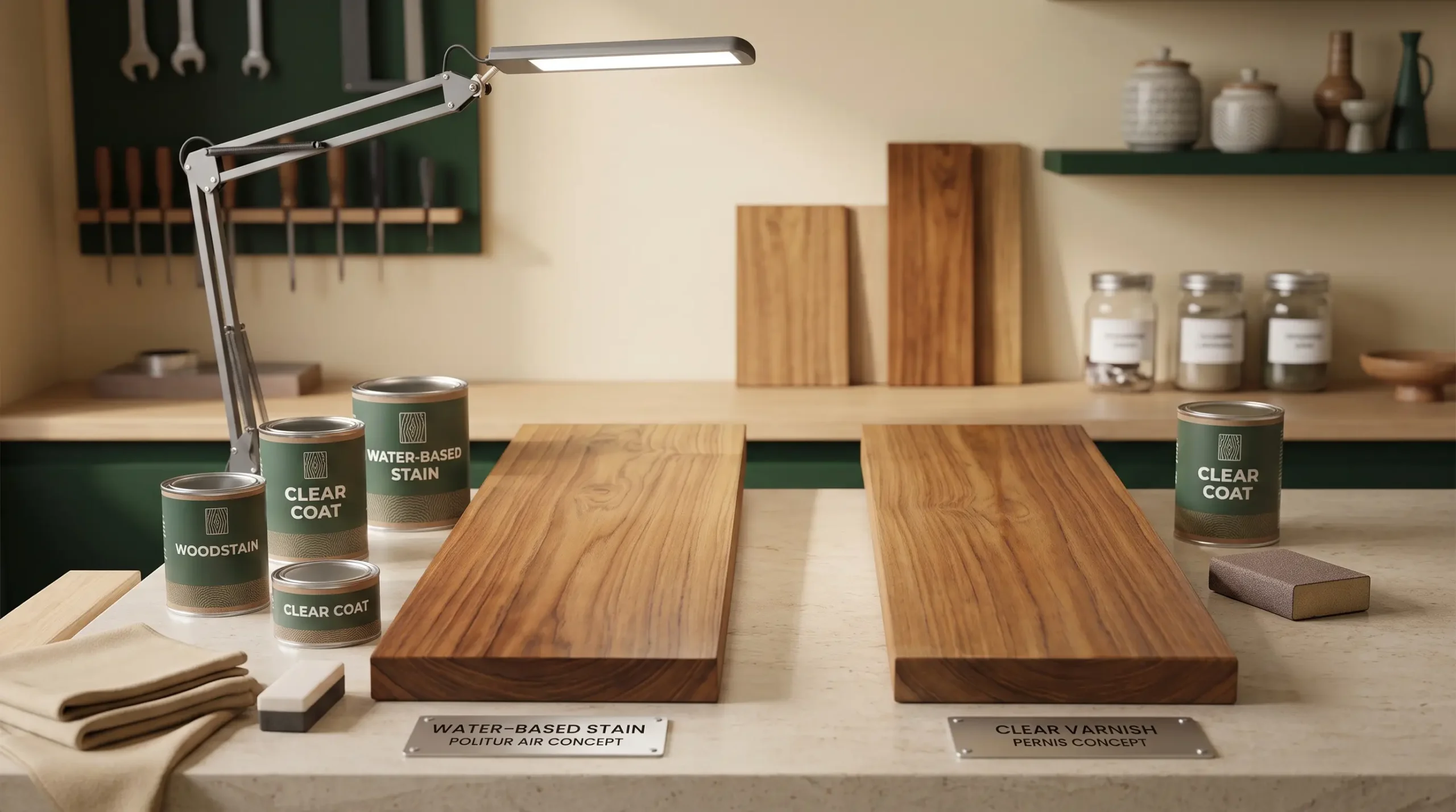 Politur air vs pernis untuk finishing kayu natural